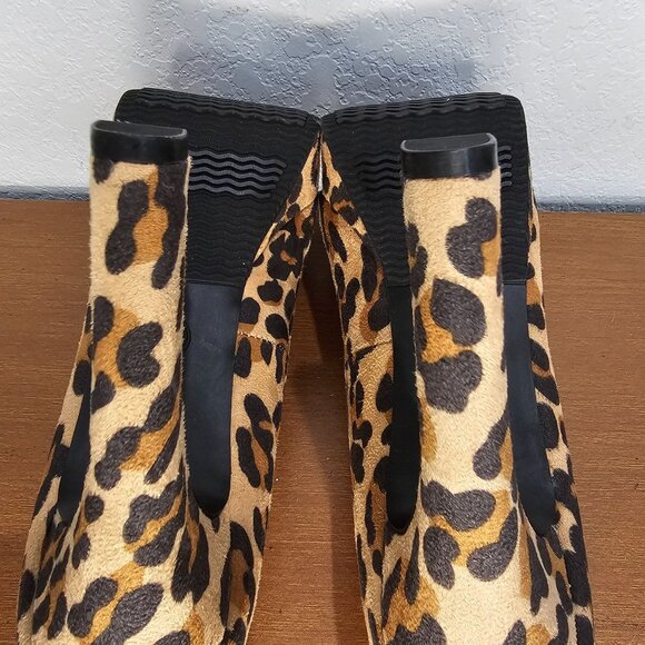 Ladies Mossimo Cheetah Print High Heels Shoes Size 9 Velvetty Texture Never Worn - Picture 12 of 13